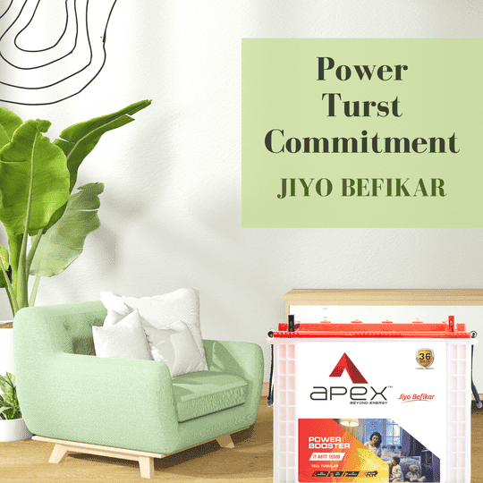 APEX Battery ABTT 16500 165Ah, Recyclable Tall Tubular Inverter Battery for Home, Office & Shops | Best Inverter Battery | APEXBATT- Recyclable Battery | 36 Months Warranty