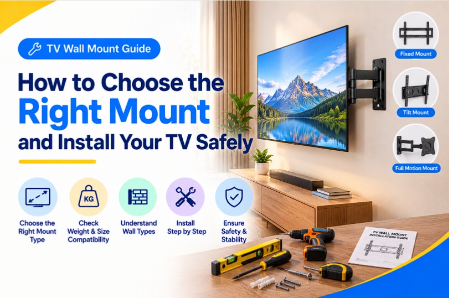 TV Wall Mount: Types, Sizes, Installation and Buying Guide